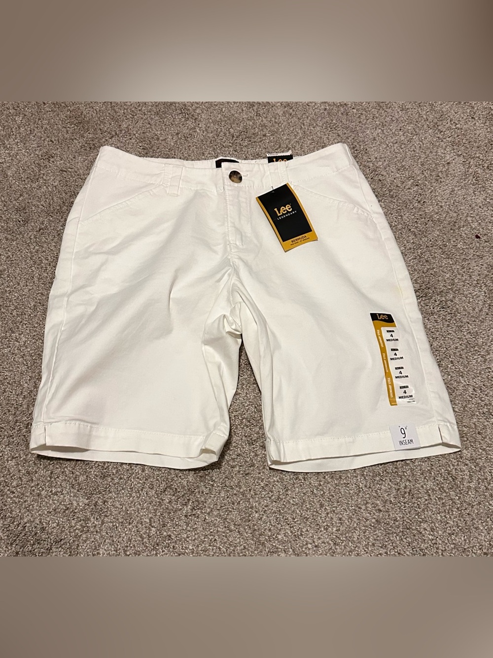 Lee White Womens Bermuda Shorts